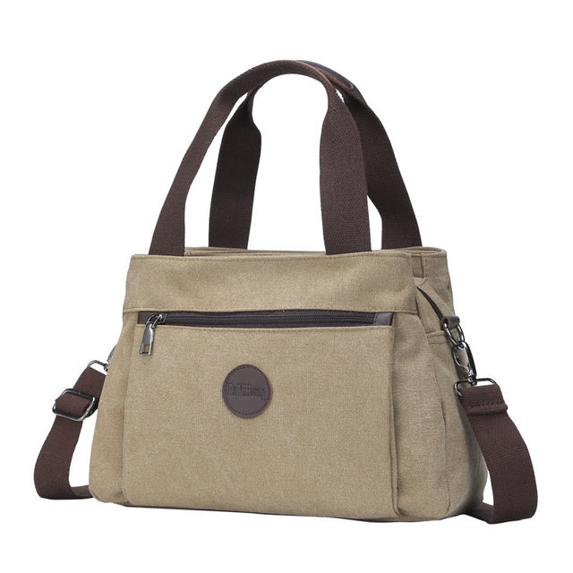 Multi-compartment canvas bag