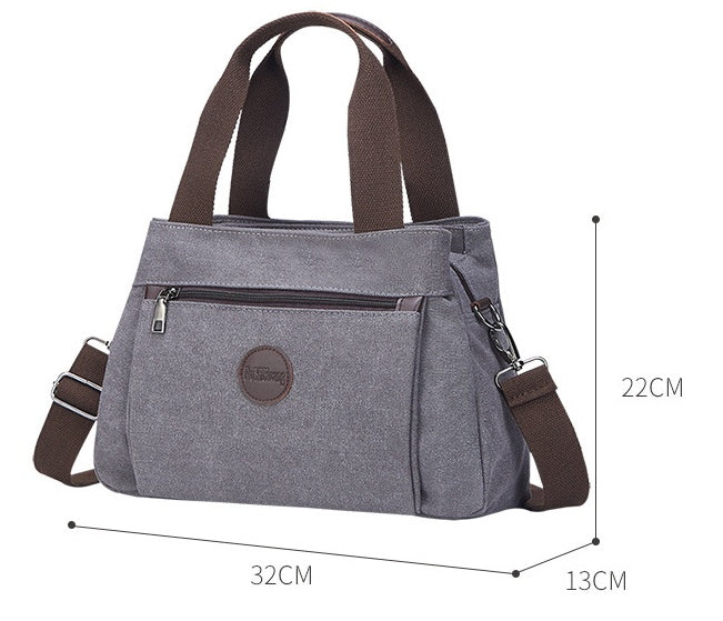 Multi-compartment canvas bag