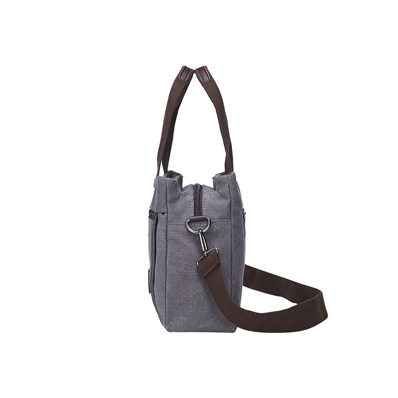 Multi-compartment canvas bag