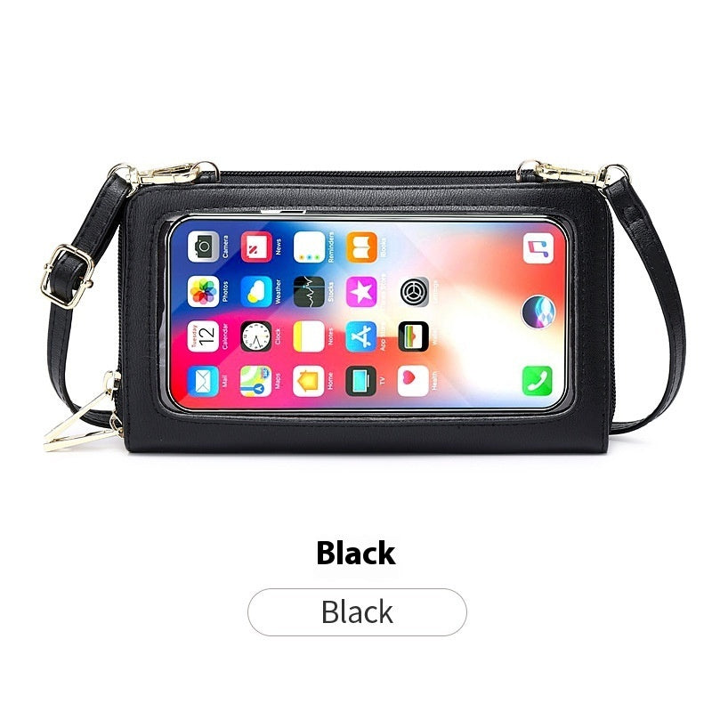 Touch Screen Phone Bag Women's Crossbody Anti-theft Swiping Long Wallet